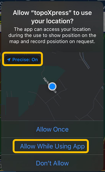 topoXpress Precise Location